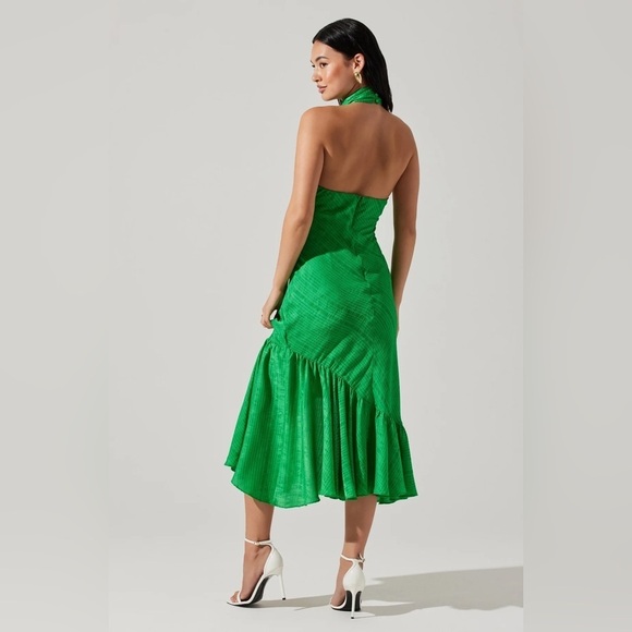 NWT Size S - ASTR The Label Caspia Halter Side-Slit Midi Dress - Picture 5 of 11